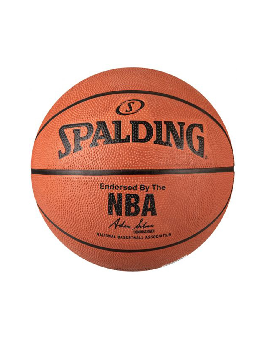 Баскетбольный мяч Spalding NBA Silver размер 6, улица/зал резина, 83-015Z  купить за приятную цену 900 руб. в Москве с доставкой по РФ